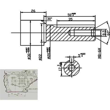 Varan Motors - 92441 Motore a benzina 6,5CV, 4,8 kW con frizione a bagno d'olio, riduttore 1/2, albero a chiavetta 19,96mm.