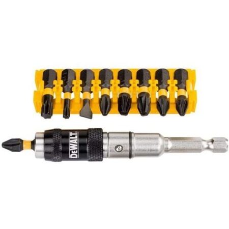 DEWALT Set 10 Pezzi Inserti Impact Flex Torq E Porta Inserti Magnetico Pivotale
