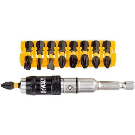 DEWALT Set 10 Pezzi Inserti Impact Flex Torq E Porta Inserti Magnetico Pivotale