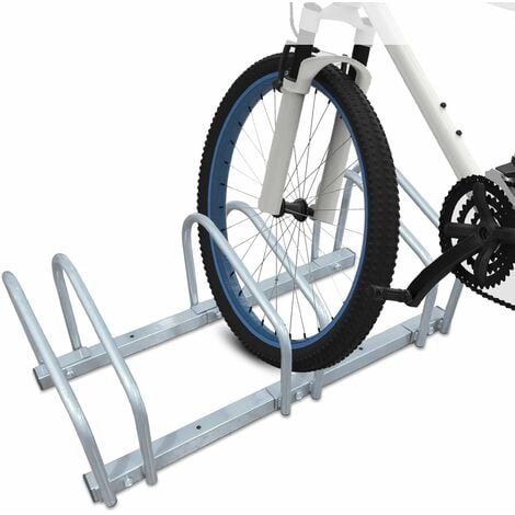 VOUNOT Rastrelliera per Biciclette, Installazione a pavimento e parete, Argento, 3 Posti