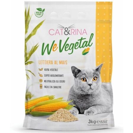 WeVegetal puro mais lettiera ecologica super agglomerante neutralizza gli odori 5,5 litri