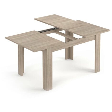 Dmora - Tavolo allungabile Dencio, Consolle estensibile multiposizione, Tavolo da pranzo con allunga, 140/190x90h77 cm, Rovere