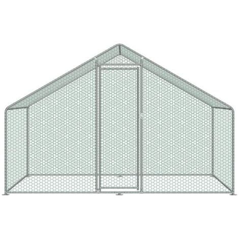 Bc-elec - RA-322 Pollaio da esterno 3x2x2m, recinto in rete metallica per galline, pollame, struttura in acciaio zincato 25x0,65mm