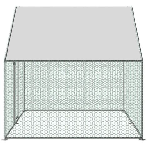 Bc-elec - RA-322 Pollaio da esterno 3x2x2m, recinto in rete metallica per galline, pollame, struttura in acciaio zincato 25x0,65mm