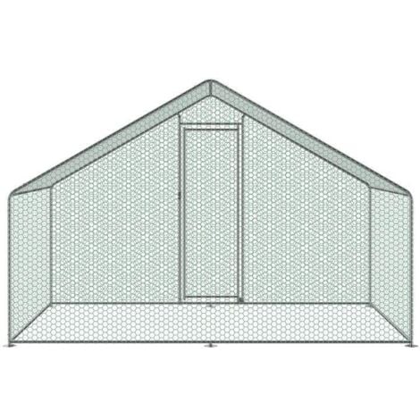 Bc-elec - RA-322 Pollaio da esterno 3x2x2m, recinto in rete metallica per galline, pollame, struttura in acciaio zincato 25x0,65mm