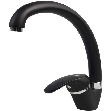 Rubinetto per lavello da cucina a canna alta miscelatore monocomando per lavandino nero opaco