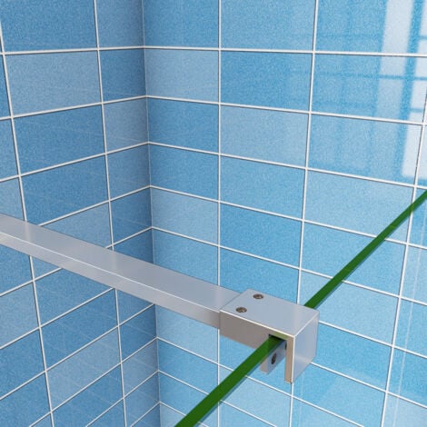 Walk In Parete per Doccia Vetro Temperato 8mm Anticalcare Trasparente inclusa Barra Stabilizzatrice da 90 cm Tagliabile 90x190cm