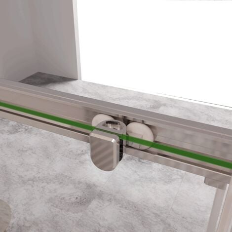 Porta Doccia Per Nicchia Anta Scorrevole Ingresso Laterale In Vetro 5mm Temperato Trasparente 120x185cm