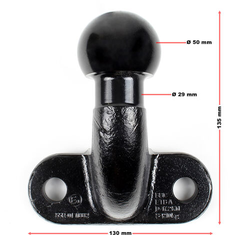 XPOtool Gancio di traino con testa a sfera 3,5 t 50 mm per auto camion trattore 2 fori