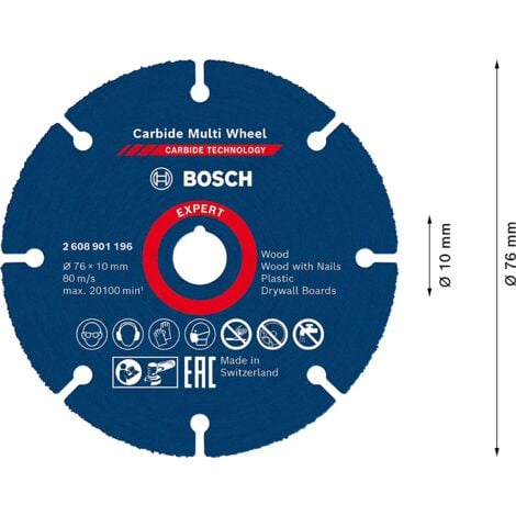 BOSCH DISCO 76 MM MINI SMERIGLIATRICE MULTIMATERIAL LEGNO PLASTICA CARTONGESSO