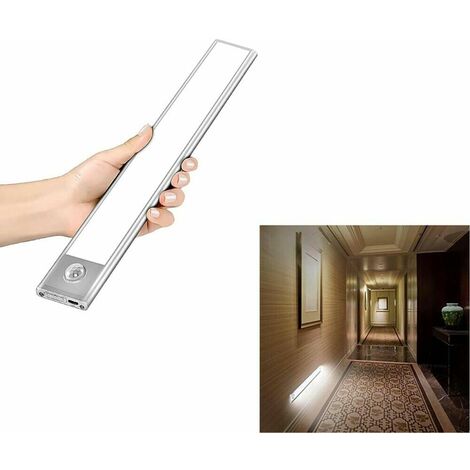 Lampada Led Sensore Crepuscolare Rileva Movimento Ricaricabile 2 W Luce Bianca