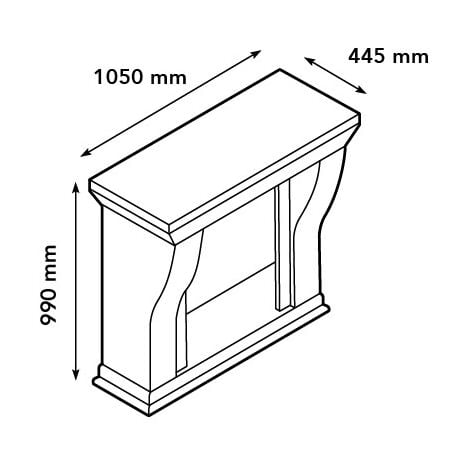 Cornice In Pietra Per Caminetto Cm 105x44,5x99 Xaralyn Rubyfires Kretamini