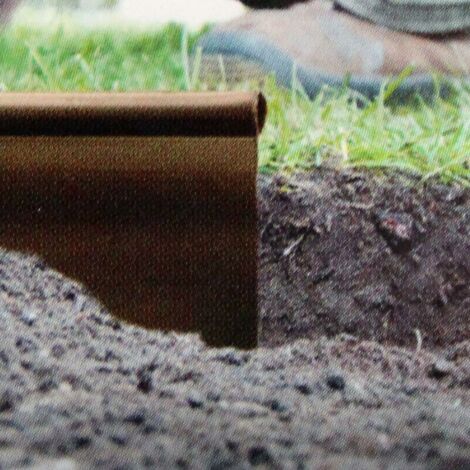 Bordura marrone per giardino - 12,5 cm x 18 metri