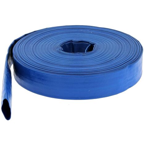 Tubo di mandata piatto Ø 51 mm (2'') blu - Lunghezza 50 metri