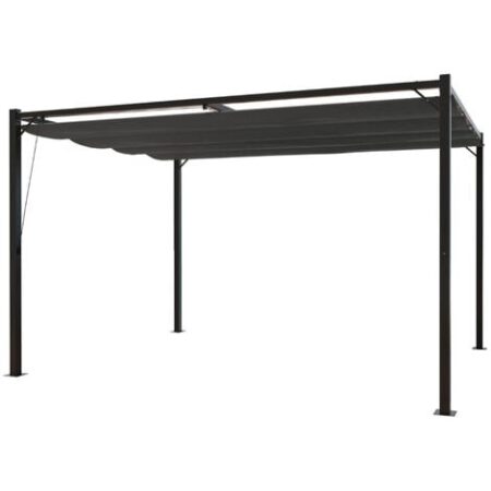 Gazebo autoportante tela poliestere grigia 3 x 4 m, 12 m²  TUSA