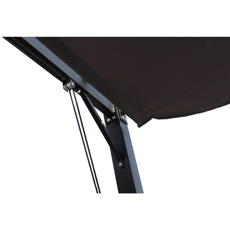 Gazebo autoportante tela poliestere grigia 3 x 4 m, 12 m²  TUSA