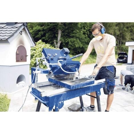 Macchina tagliapietre ad acqua umido taglio 80x11cm lama 350mm Scheppach hsm3500
