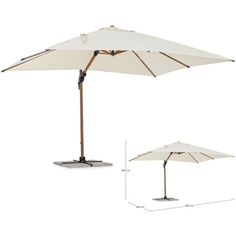 Bizzotto ombrellone decentrato orion 3x4 nat/beige 795682