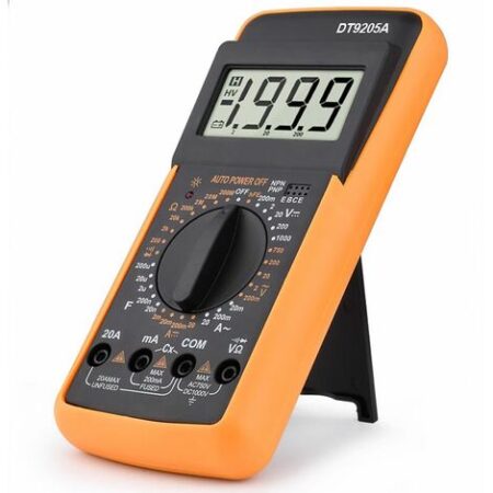 Tester Multimetro Digitale Misuratore con Puntali Misuratore Corrente DT9205A