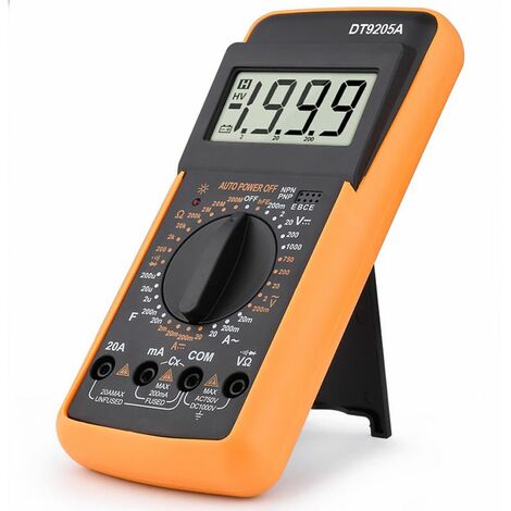Tester Multimetro Digitale Misuratore con Puntali Misuratore Corrente DT9205A