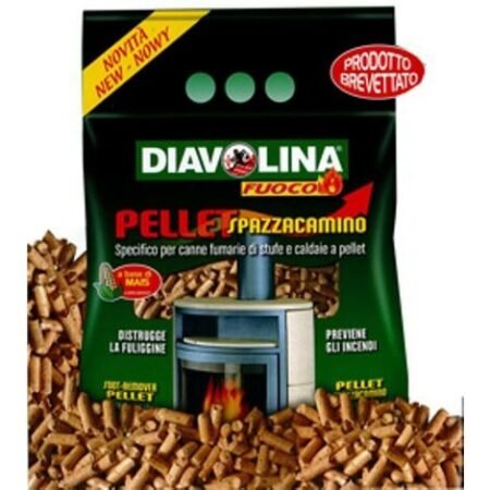 Diavolina Pulitore Stufe a Pellet Distrugge la Fuliggine