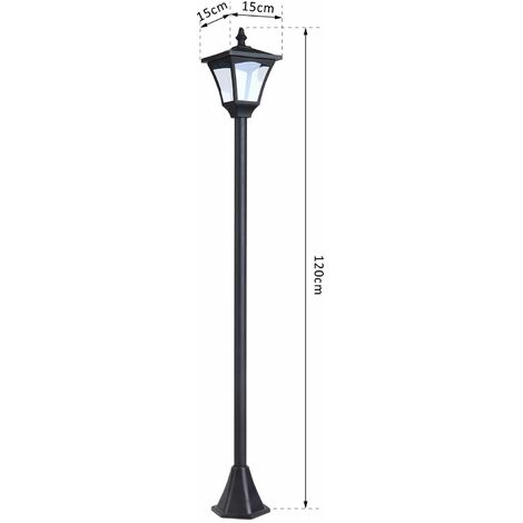 Outsunny Lampione da Giardino Energia Solare da Esterno LED Automatica