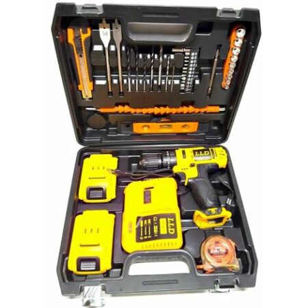 trapano avvitatore a batteria litio a percussione 24V 2 batteria + 35 accessori