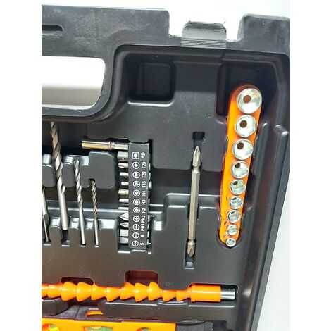 trapano avvitatore a batteria litio a percussione 24V 2 batteria + 35 accessori
