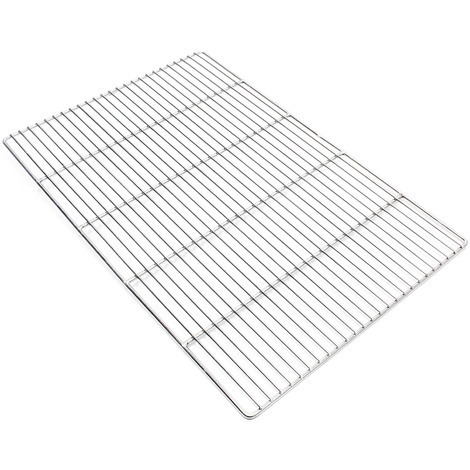 Wiltec Griglia rettangolare in acciaio inox 60 x 40 cm per barbecue a carbone e a gas