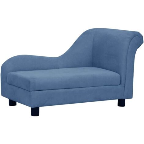 Divano per Cani con Cuscino Blu 83x44x44 cm in Peluche vidaXL