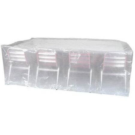 RIBIMEX COPERTURA IN POLIETILENE 90 G/MQ PER TAVOLO RETTANGOLARE 220 X 120 X 70 CM