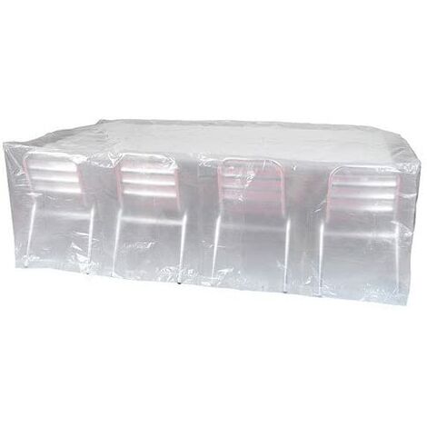 RIBIMEX COPERTURA IN POLIETILENE 90 G/MQ PER TAVOLO RETTANGOLARE 220 X 120 X 70 CM