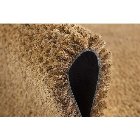 Zerbino Cocco Naturale 50x90 cm Retro Gomma Antiscivolo Tappeto Ingresso 100% Made In Italy
