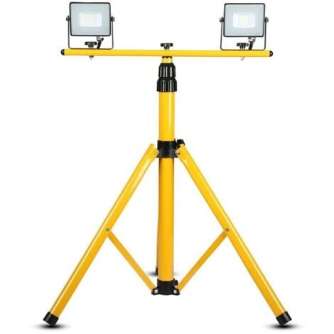 V-TAC VT-41150 Treppiede cavalletto in alluminio per 2 fari LED da 10w fino a 50W colore giallo SKU 9104