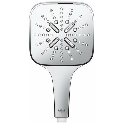 Grohe Rainshower SmartActive Cube - Set doccetta 130 9,5 l/min, 3 getti, asta 60 cm e flessibile, cromo 26584000