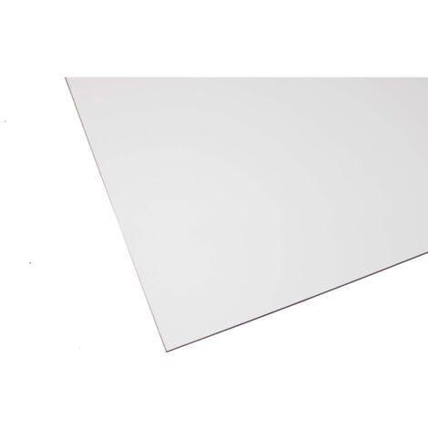 Paraschizzi reversibile in bianco satinato/bianco lucido - Colore: Bianco RAL 9016, spessore 3mm, larghezza 50cm, lunghezza 100cm