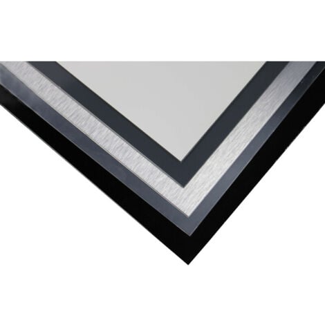 Paraschizzi reversibile in bianco satinato/bianco lucido - Colore: Bianco RAL 9016, spessore 3mm, larghezza 50cm, lunghezza 100cm