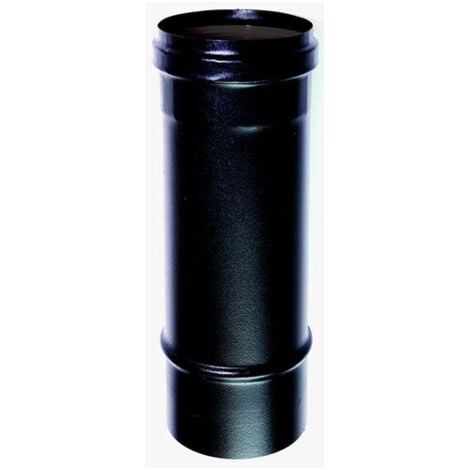 Tubo nero stufa pellet smaltato 1 mt DN 80 canna fumaria 600 CE Made in Italy