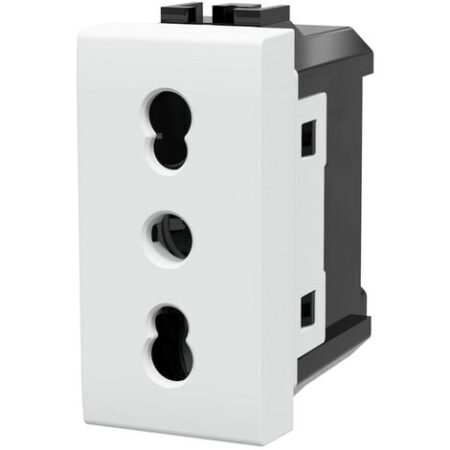 Presa bipasso bivalente 16A bianca compatibile anche con BTicino Livinglight