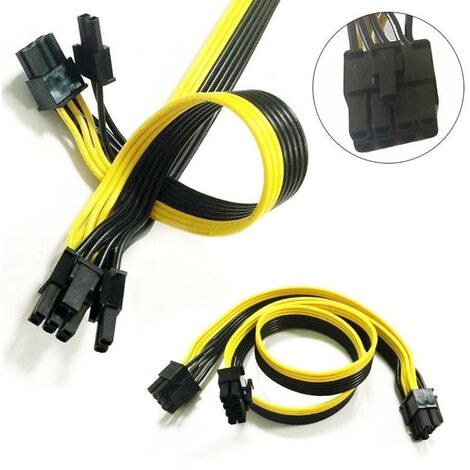 STI Cavo da 6Pin Maschio a doppio 6+2 8 Pin Maschio 50cm 18AWG