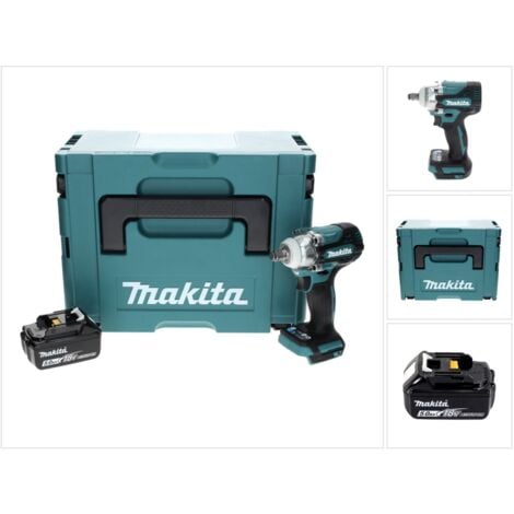 Makita DTW 300 T1J Avvitatore ad impulsi a batteria 18V 330Nm + 1x Batteria 5,0 Ah + Valigetta Makpac - senza caricabatterie