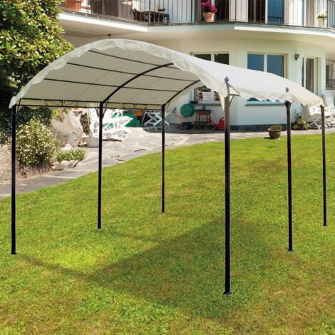 Gazebo Onda da Giardino 3 x 4 con Telo Copertura Auto Esterno H 2.5 mt Verdelook