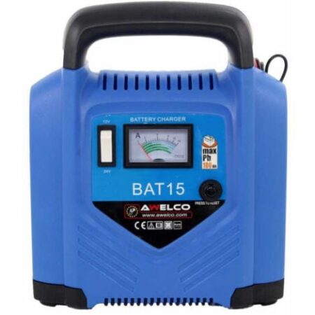 Awelco BAT15 - Caricabatterie Auto e Moto 12/24V fino a 100Ah