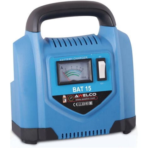 Awelco BAT15 - Caricabatterie Auto e Moto 12/24V fino a 100Ah