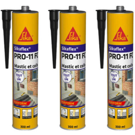 Set di 3 adesivi SIKA Sikaflex PRO 11 FC Purform - Nero - 300ml - 659664
