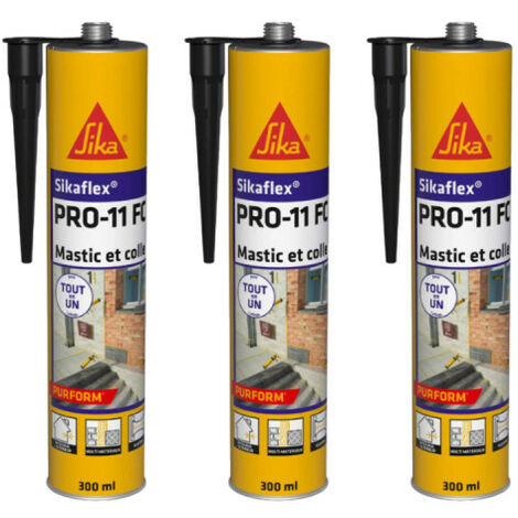Set di 3 adesivi SIKA Sikaflex PRO 11 FC Purform - Nero - 300ml - 659664