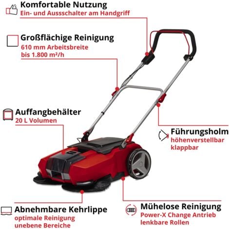 Sweeper della batteria 18V TE-SW 18/610 Li Power X-Change  Senza batteria senza caricabatterie