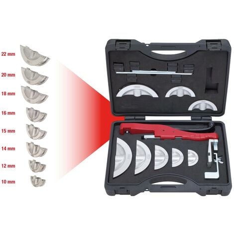 Serie di curvatubi a cricco manovrabili c.una sola mano 10-22mm,13 pz