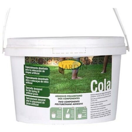 Colla adesiva per prato sintetico e pavimentazione in gomma. Confezione da 2,2 kg.