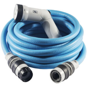 FITT IKON 10 m, Tubo Acqua da Giardino per Irrigazione, Estensibile, Compatto, Leggero e Pronto all’uso, con Pistola Multigetto, Blu
